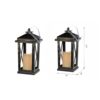 Menifee - Lantern With Led Candle (Set of 2) - Antique Black - Image 7