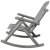 Wooden Porch Rocker Chair, Durable Wooden Porch Rocker Chair, Fir Log Rocking Chair, Patio Rockers For Outside, Garde - Light Gray - Image 10