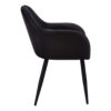 Dining Chair, Side, Upholstered For Dining Room (Set of 2) - Black - Image 5