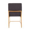 Fuji - Contemporary High Back Dining Chair (Set of 2) - Gold / Charcoal - Image 5