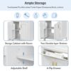Bathroom Vanity Combo With Ceramic Sink, Luxurious Space-Saving Vanity, 2 Soft-Close Doors - Gold / White - Image 9