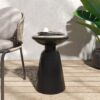 Outdoor Metal End Table Large - Black - Image 5