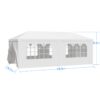 Wedding Party Canopy Tent Outdoor Gazebo With 6 Removable Sidewalls - White - Image 3