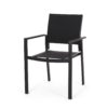 Baird - Outdoor Mesh And Aluminum Dining Chairs - Black - Image 7