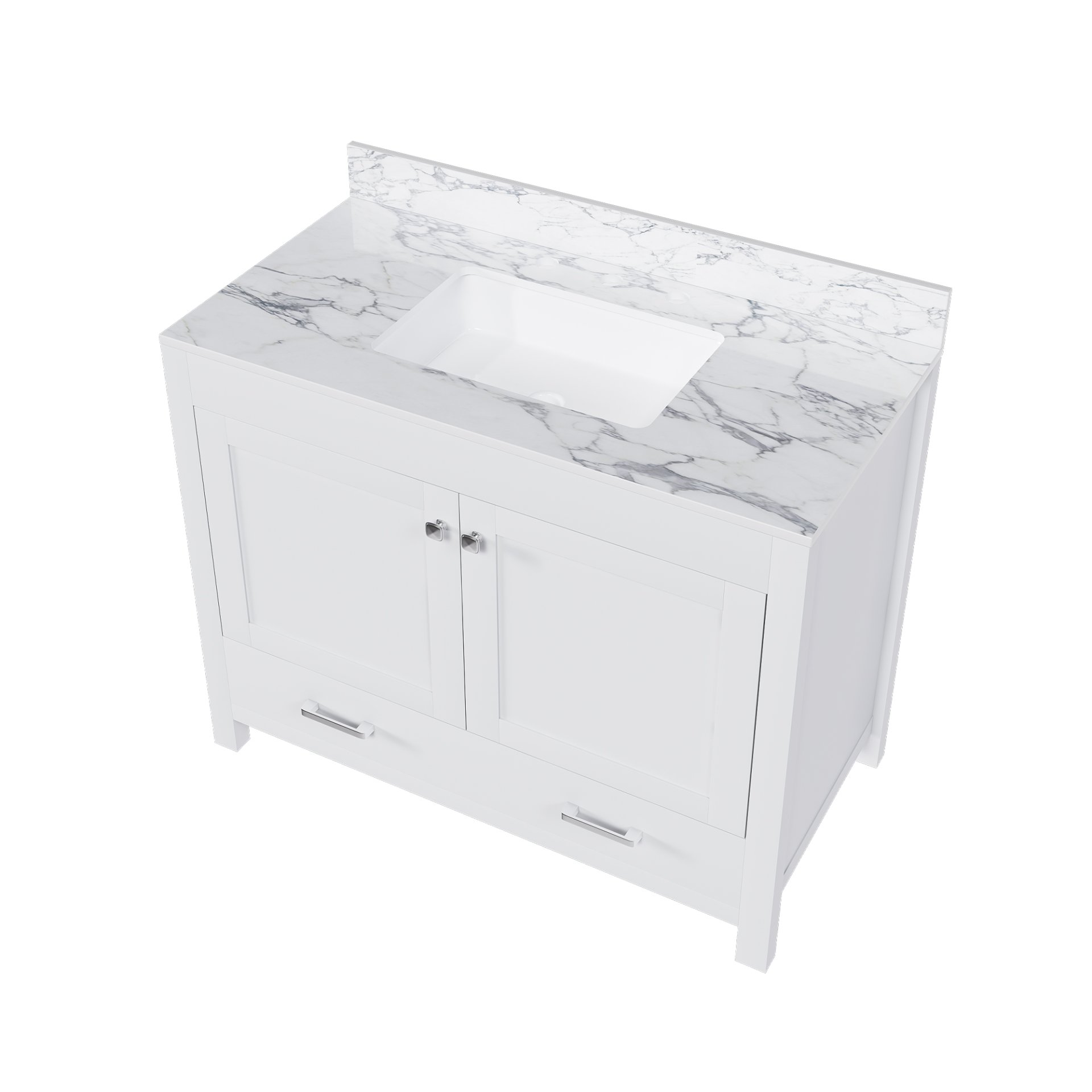 43" Bathroom Vanity Multi Functional Cabinet - White - Image 13