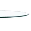 Modern Minimalist Round Dining Table With Glass Top And Metal Legs 35" Diameter - Gold / Transparent - Image 7