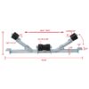 Heavy Duty Boat Trailer Bottom Support Bracket With Keel Rollers - Silver - Image 8