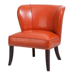 Hilton - Armless Accent Chair With Wingback Design - Orange