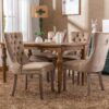 Nikki - Modern, High-End Tufted Solid Wood Contemporary Velvet Upholstered Dining Chair With Wood Legs Nailhead Trim (Set of 2) - Khaki - Image 13