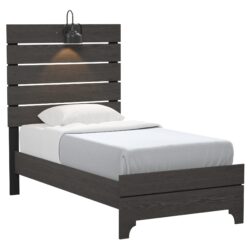 Junipe - Twin Bed With Lights - Brown