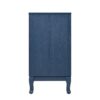 Elegant Sideboard With Sophisticated Wavy Pattern Doors And Arched Groove Design, Adjustable 4 Door Layout - Navy Blue - Image 12