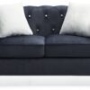 Stylish Contemporary Loveseat - Black - Image 5