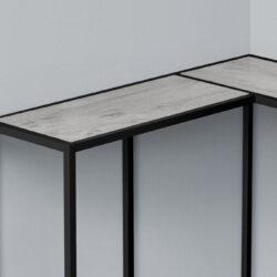 Corner Accent Console Table For Entryway, Contemporary Stylish - Gray
