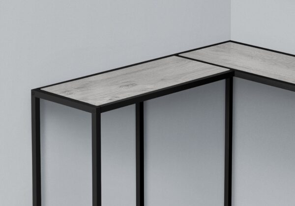 Corner Accent Console Table For Entryway, Contemporary Stylish - Gray