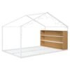 Full Size Bed House Frame With Shelves And Lights - White - Image 3