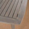 Modern Outdoor Square Acacia Wood Table With Straight Legs - Gray - Image 10