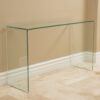 Cadyn - Tempered Glass Console Table Sleek Design - Clear - Image 4