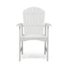 Outdoor Weather Resistant Acacia Wood Adirondack Dining Chairs Set (Set of 2) - White - Image 5