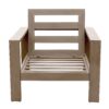 Club Chair, Wood Grained - Light Brown - Image 7