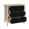 3 Drawer Buffet Sideboard With Adjustable Shelves, Storage Cabinet With Natural Seaweed Decor Doors For Living Room Kitchen Entryway - Natural - Image 16