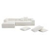 Modular Sectional Living Room Sofa Set, Modern Minimalist Style Couch, Upholstered Sleeper Sofa Salon, 2 Piece Free Combination, L-Shape - Cream - Image 7