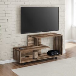 TV Stand, Console, Media Entertainment Center, Storage Drawer, Contemporary & Modern - Brown