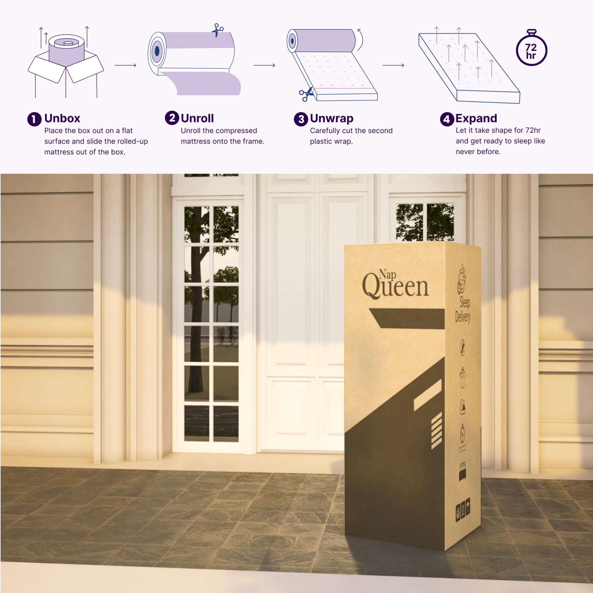 Isabella - 14" King Hybrid Pillow Top Mattress - Grey / White - Image 4