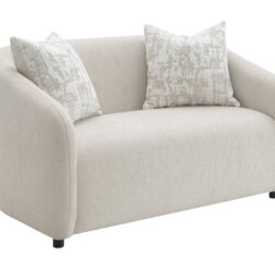 Etienne - Loveseat With 3 Pillows - Beige