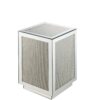 Noralie - Mirrored Faux Dimaonds Accent Table - Silver - Image 4