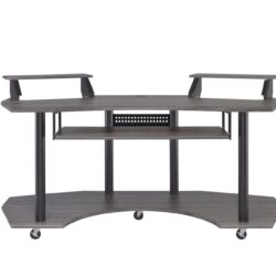 Eleazar - Music Recording Studio Desk Wood - Black Oak