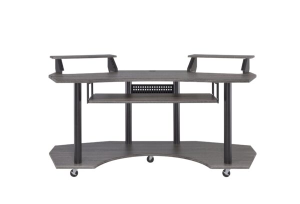 Eleazar - Music Recording Studio Desk Wood - Black Oak
