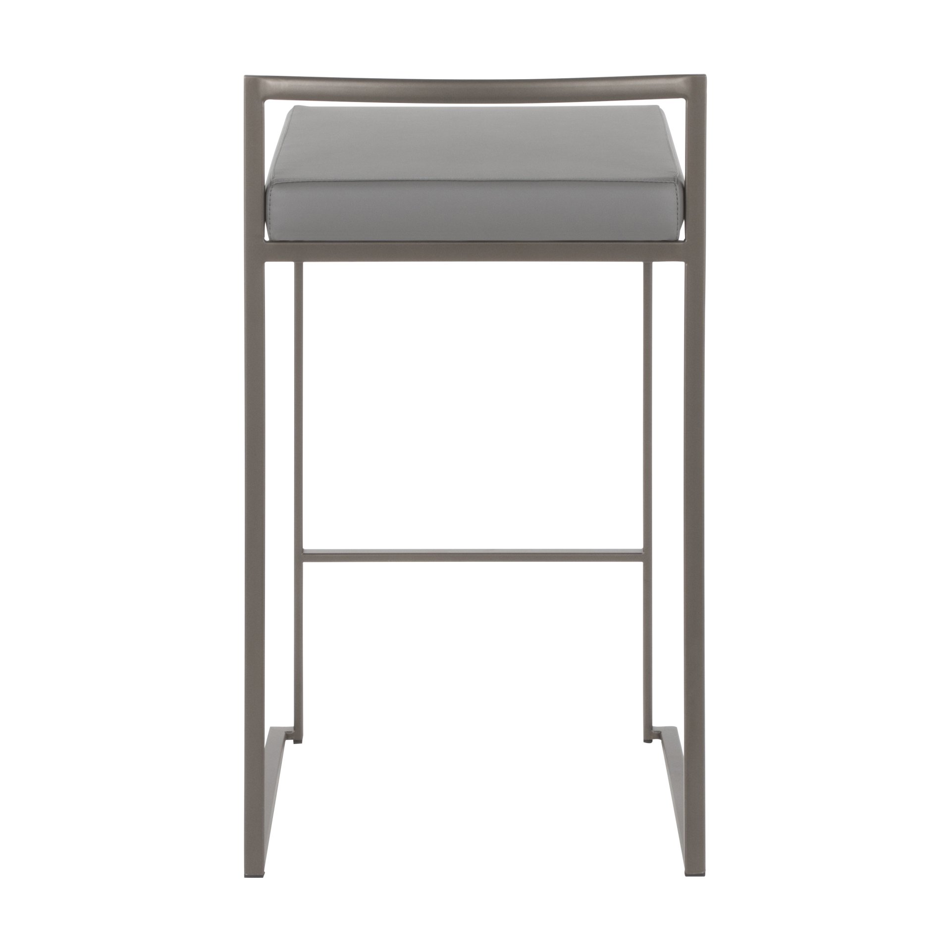 Fuji - Industrial Stackable Counter Stool (Set of 2) - Gray - Image 5