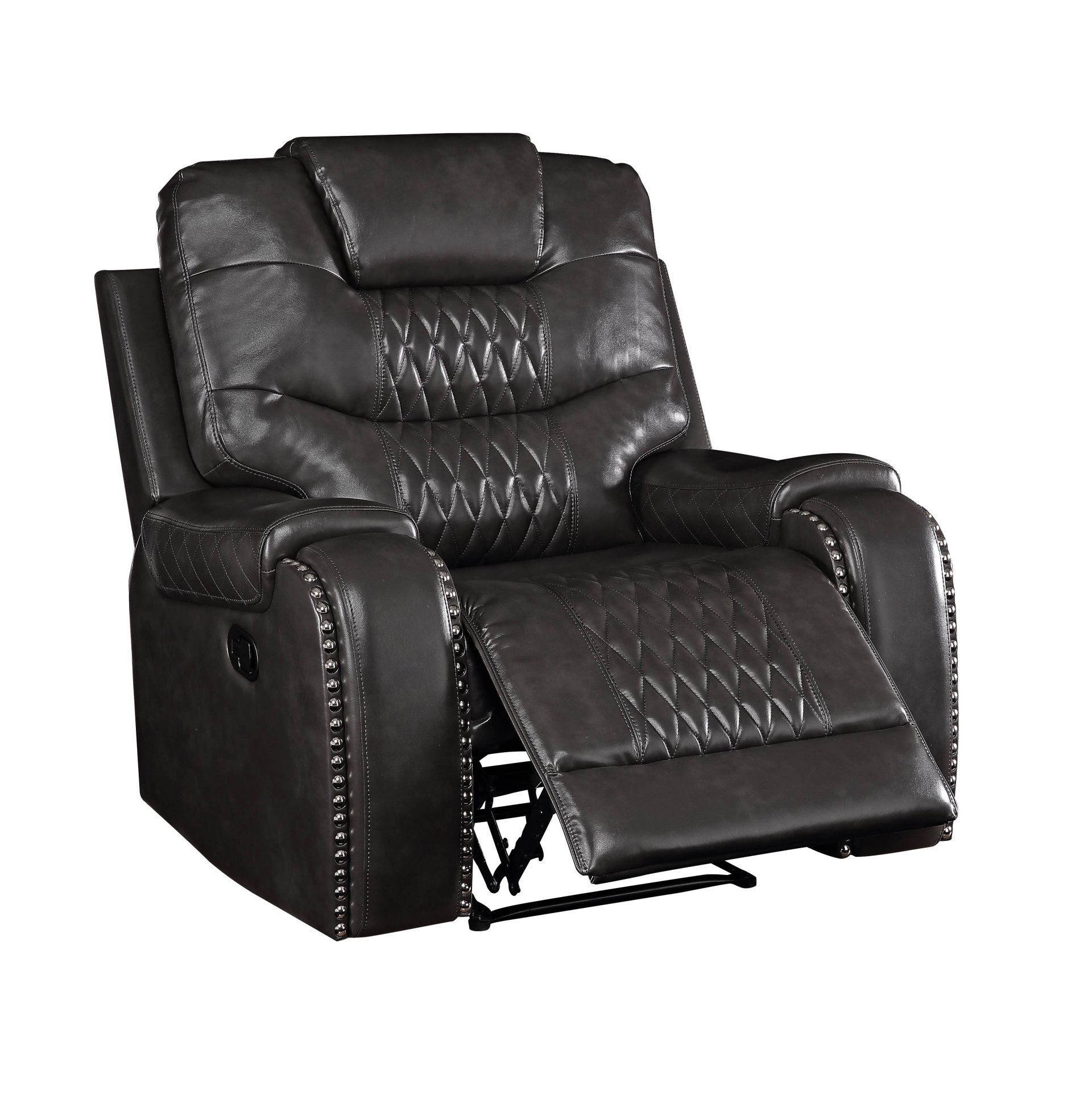 Braylon - 3 Pieces Living Room Set, Manual Recliner - Brown - Image 10