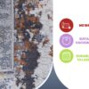 Payas - 2' X 3' Abstract Area Rug - Ivory / Blue - Image 7