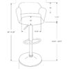 Swivel Bar Stool Adjustable Bar Height - Black - Image 6