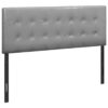 Queen Size, Bed Headboard Only, Upholstered, Durable Construction Transitional - Gray - Image 2