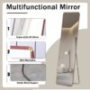 4Th Generation Floor Standing Full Length Mirror Wall Mounted Glass - Transparent - Image 9