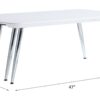 Patina - Coffee Table - White / Chrome - Image 4