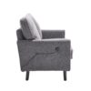 Mid Century Modern Loveseat Sofa, 2 Seater With USB & Removable Pillow Cover - Gray - Image 14