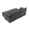 Free Combination Modular Convertible Sectional Sofa Bed Set, 4 Seat Upholstered Sleeper Corner Couch, Deep Seat Loveseat With Ottoman - Gray - Image 6