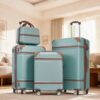 Hardshell Luggage Sets 4 Pieces 20" / 24" / 28" Luggages And Cosmetic Case Spinner Suitcase With Tsa Lock Lightweight - Green - Image 9