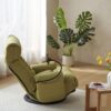 Adjustable Swivel Lounge Chair With 360 Degree Rotating Seat And Headrest Support Leisure Chair Deck Chair Game Chair For Living Room - Green - Image 9