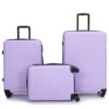 3 Piece Luggage Sets Lightweight Suitcase With Two Hooks, Spinner Wheels, Tsa Lock, (20/24/28) - Lavender Purple - Image 10
