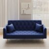 Convertible Double Folding Living Room Sofa Bed - Blue - Image 5