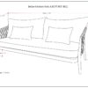 Belize - Outdoor Sofa - Sand Drift - Image 9