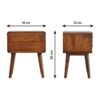 Curved Nightstand - Chestnut - Image 18
