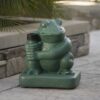 Whimsical - Frog Neptune Umbrella Base Concrete - Green - Image 16