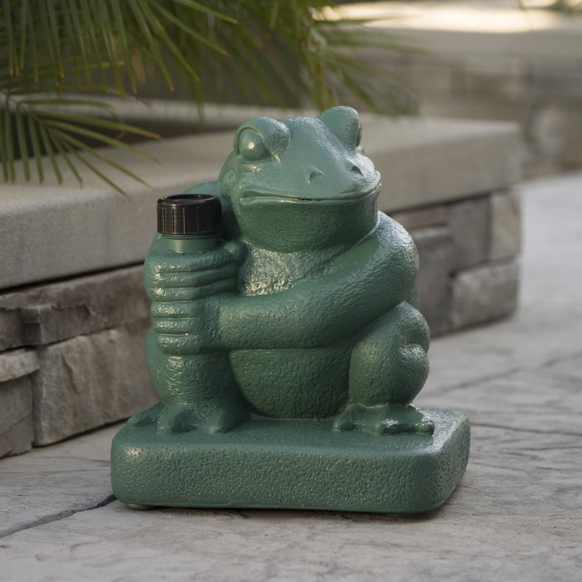 Whimsical - Frog Neptune Umbrella Base Concrete - Green - Image 16