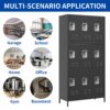 12 Door Lockers With Lock For Secure Storage - Black - Image 8