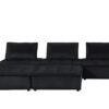 Anna - Velvet 5 Piece Sectional Sofa - Black - Image 8